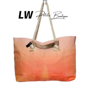 Victoria's Secret Large Tie Dye Canvas Beach Tote Bag